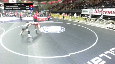 155 lbs Quarters - Julie Cimarusti, West Covina High School Wrestling vs Samone Sandoval, Chico High School Wrestling