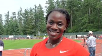 Toyin Olupona after winning 100 meters at Harry Jerome International Track Classic 2011