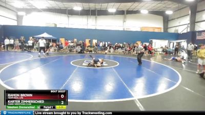 75 lbs Cons. Round 5 - Ramon Brown, Team Real Life vs Karter Zimmerschied, Hawk Wrestling Club