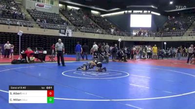 82 lbs Consi Of 8 #2 - Sawyer Albert, Milroy, PA vs Chase Millan, Columbus, NJ