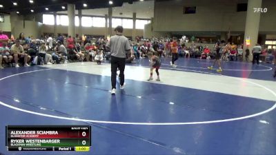 50 lbs Cons. Round 3 - Alexander Sciambra, Gladiator Academy vs Ryker Westenbarger, Blackman Wrestling