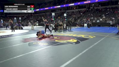 170 lbs Round Of 32 - Leia Hernandez, Golden Valley (SJ) vs Leilani Lemus, Clovis (CS)