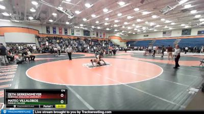 174 lbs Champ. Round 1 - Mateo Villalobos, Ferrum College vs Zeth Gerkensmeyer, Nebraska Wesleyan University