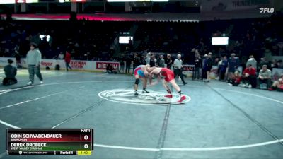 190 lbs Champ. Round 3 - Derek Drobeck, West Valley (Yakima) vs Odin Schwabenbauer, Snohomish