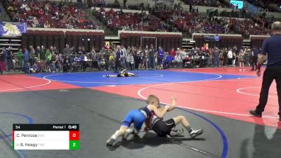 54 lbs Champ. Round 2 - Boone Heagy, Fairfield Wrestling Club vs Cameron Penrose, Bozeman Wrestling Club