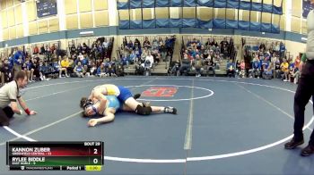 150 lbs Semis & Wb (16 Team) - Rylee Biddle, East Noble vs Kannon Zuber, Greenfield Central