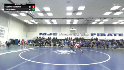 133 lbs 1st Place Match - Didi Cerda, Fresno City College vs Josiah Sandoval, Sacramento City College
