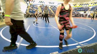 85 lbs Consi Of 4 - Adrian Arteaga, Ponca City Wildcat Wrestling vs Harley Gibson, Coweta Tiger Wrestling