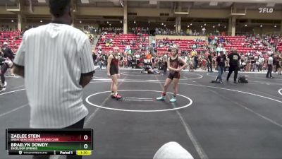 105 lbs Cons. Round 3 - Zaelee Stein, Great Bend Kids Wrestling Club vs Braelyn Dowdy, EXCELSIOR SPRINGS