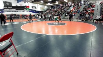 126 lbs Cons. Round 3 - Kaiden Navarro, Cajon vs Dino Taxon, Mission Viejo