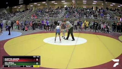 63 lbs Champ. Round 1 - Austyn Adams, Salem Elite Mat Club vs Kai Small, Cowboy Mat Club