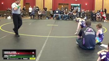80 lbs Round 1 (4 Team) - Gideon Ayers, Untouchables Purple vs Haily Malloy, Belding