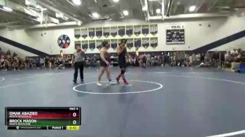 157 lbs Cons. Round 4 - Omar Abazied, North Ridgeville vs Brock Mason, North Royalton