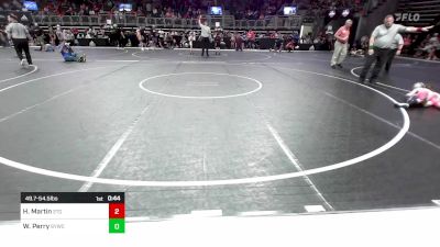 49.7-54.5 lbs Semifinal - Harper Martin, 2TG vs Winifred Perry, Springdale Youth Wrestling Club