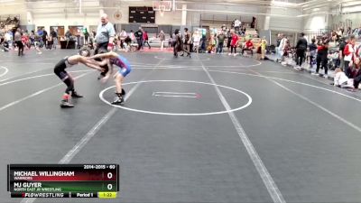 60 lbs 3rd Place Match - Michael Willingham, Warriors vs Mj Guyer, North East Jr Wrestling