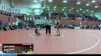 100 lbs Champ. Round 2 - Elijah Frank, Greencastle vs Luke Weaver, CIA