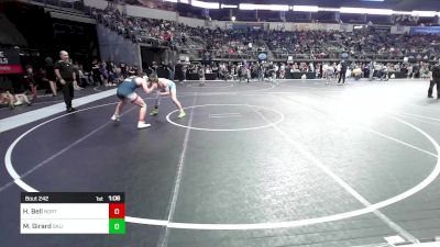 140 lbs Quarterfinal - Hayden Bell, North Desoto Wrestling Academy vs Maddox Girard, Salina Wrestling Club