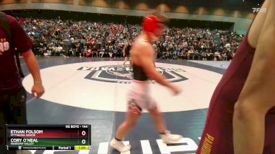 144 lbs Cons. Round 1 - Cory O`neal, Pahrump Valley vs Ethan Folsom, Pittsburg Senior