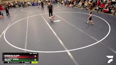 36-40 lbs Cons. Semi - Beckett Goble, Minnesota vs Emerson Olson, Rum River Wrestling