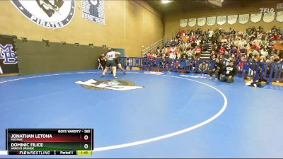 285 lbs Champ. Round 2 - Jonathan Letona, Mayfair vs Dominic Filice, Arroyo Grande
