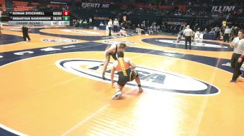 2A 215 lbs Champ. Round 1 - Rowan Stockwell, Rock Island (H.S.) vs Sebastian Sanderson, Tinley Park (H.S.)
