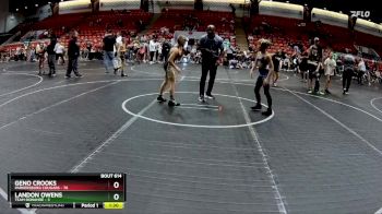 80 lbs Quarterfinal - Landon Owens, Team Donahoe vs Geno Crooks, Parkersburg Cougars