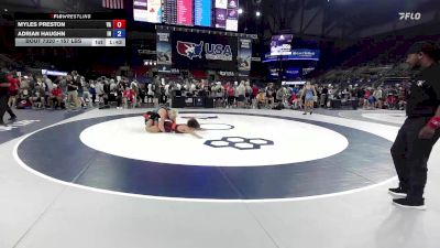 157 lbs Cons. Sub-rd Of 32 - Myles Preston, VA vs Adrian Haughn, IN