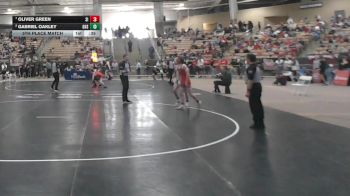 A 120 lbs 5th Place Match - Oliver Green, Signal Mountain High School vs Gabriel Oakley, Greeneville High School
