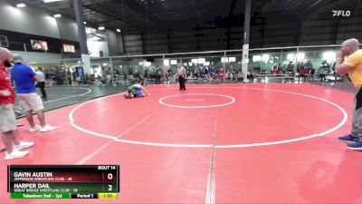 106 lbs Round 5 (6 Team) - Harper Dail, GREAT BRIDGE WRESTLING CLUB vs Gavin Austin, JEFFERSON WRESTLING CLUB