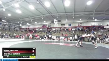 165 lbs Quarterfinal - Owen Zablocki, Indianapolis vs Nicholas Coreno, Gannon