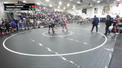 126 lbs Quarterfinal - Nathan Carrillo, St. John Bosco vs Sebastian Cardona, Santa Ana