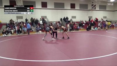 122-125A 1st Place Match - Lanie Shelton, Independence Girls vs Katelynn Smith, Grinnell Girls