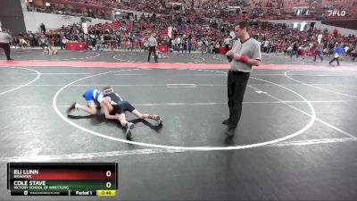 91 lbs Cons. Round 5 - Cole Stave, Victory School Of Wrestling vs Eli Lunn, Bigwater