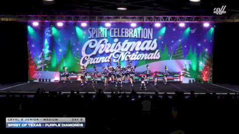 Spirit of Texas - Purple Diamonds [2025 L2 Junior - Medium Day 2] 2025 Spirit Celebration Christmas Grand Nationals