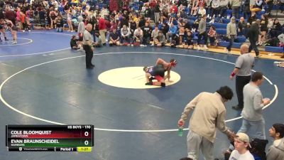 170 lbs Semifinal - Evan Braunscheidel, Hamburg vs Cole Bloomquist, Jamestown