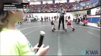 52 lbs Round Of 16 - Maverick Kean, Team Worx Wrestling Club vs Waylen Mylonas, OKC Saints Wrestling