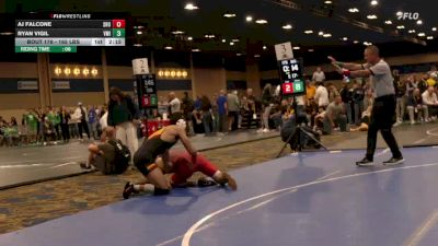 165 lbs C Of 16 #1 - AJ Falcone, Sacred Heart vs Ryan Vigil, Virginia Military Institute