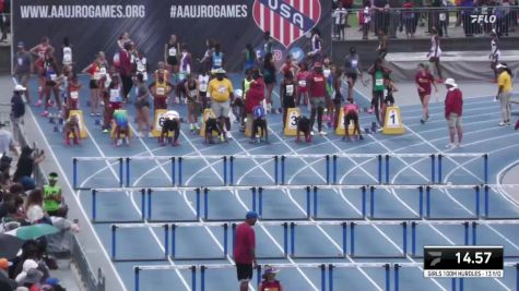 Youth Girls' 100m Hurdles Championship, Semi-Finals 10 - Age 13