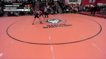 132 lbs Champ. Round 2 - Brandon Carbone, Crystal Lake (CENTRAL) vs Mikey Malizzio, Lombard (MONTINI)