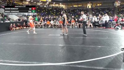 190 lbs Semis - Daven Duncalf, Clarion-Goldfield-Dows vs Brent Yonkovic, West Delaware, Manchester
