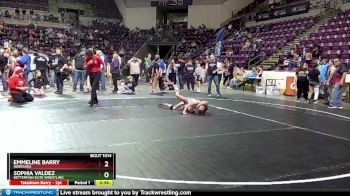 71-75 lbs Round 2 - Emmeline Barry, Nebraska vs Sophia Valdez, Betterman Elite Wrestling