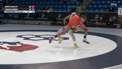 132 lbs Cons. Rd Of 64 - Makai Smalley, MO vs Landon Herdic, NY