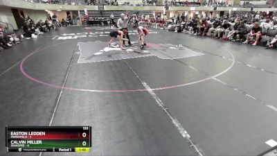 133 lbs Quarterfinals (8 Team) - Calvin Miller, Shakopee vs Easton Ledden, Marshfield