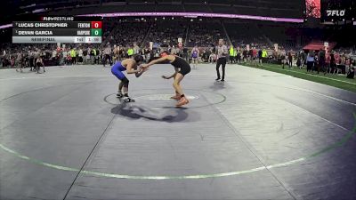 D2-120 lbs Semifinal - Devan Garcia, Harper Creek HS vs Lucas Christopher, Fenton HS