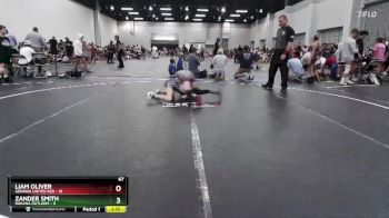 67 lbs Round 7 (10 Team) - Zander Smith, Indiana Outlaws vs Liam Oliver, Georgia United Red