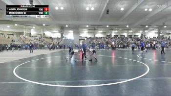 75 lbs Champ. Round 1 - John Seiber Iii, White Buffalo Wrestling Academy vs Kolby Johnson, Nashville Catholic Wrestling