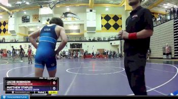 145 lbs Cons. Round 5 - Jacob Robinson, Jay County Wrestling Club vs Matthew Staples, Midwest Regional Training Center