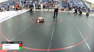 8U Boys - 43 lbs Semis - Silas Russell, Bloomington South Wrestling Club vs Lyam McKee, Utah