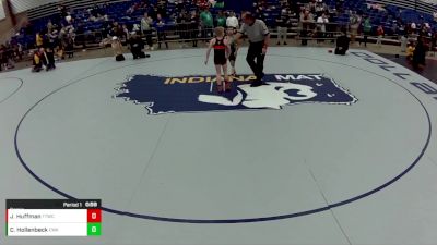 8U Boys - 70 lbs Semis - Jaxon Huffman, Team Tulsa Wrestling Club vs Calum Hollenbeck, Edina Wrestling Association