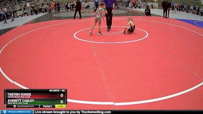 56 lbs Cons. Round 3 - Taetem Kunze, Salem Elite Mat Club vs Everett Cagley, Red Devil Mat Club